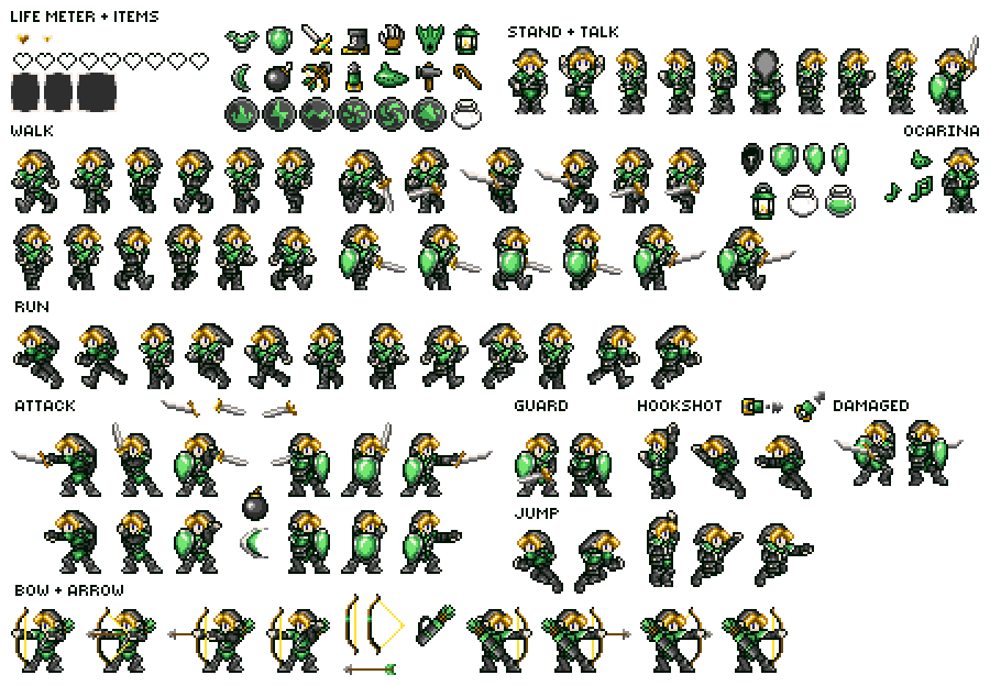 Link To The Past Sprite Sheet Pixel Art Games Pixel Art Pixel Art ...